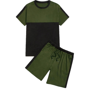 <b>Men</b> Camo Print Raglan Sleeve T-Shirt & Drawstring Waist Shorts <b>Set</b> <b>Men</b> Sportswear Suit <b>2</b> <b>Piece</b> <b>Set</b> Summer <b>Sets</b> - Product Image 1