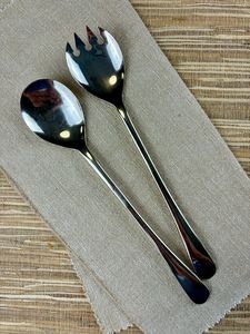 Stainless Steel <b>Salad</b> <b>Servers</b> With Twisted Handle Design Metal <b>Salad</b> Tools Food Grade Metal <b>Salad</b> Serving Cutlery For Table Use - Product Image 6