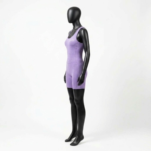 Custom Plus Size Eco-Friendly Jumpsuit Four-<b>Way</b> Stretch Quick Dry Sportswear Plus Size Gym Jumpsuit - Product Image 2