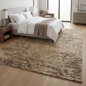 Alfombra decorativa hecha a mano de lana con pelo suave y diseño contemporáneo para espacios residenciales y de hostelería. - Product Image 6