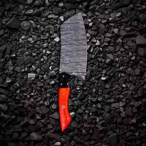 Juego de Cuchillos de Cocina de Acero de Damasco Hechos a Mano Thewizcrafts, Cinco Piezas, Ambidiestros, Aptos para Lavavajillas, de Alta Calidad y Funcionales - Product Image 4