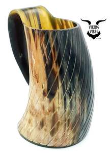 Taza de Cuerno de Búfalo de Diseño Admirable, Taza de Cuerno de Alta Calidad, Regalo de Navidad, Vasos de Cuerno Vikingos, Jarras - Product Image 2