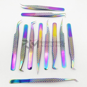 Pince à épiler multi-couleurs haute qualité RMI pour extensions de cils, lot de 11 pinces - Product Image 5