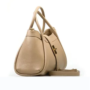 Sac à main en cuir véritable Royaa avec bandoulière amovible, sacs à main décontractés, sac à bandoulière élégant, sac de luxe beige - Product Image 2