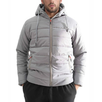 Dernier modèle de veste matelassée en toile pour homme, hiver, écologique, respirante, à capuche, chaude, épaisse, avec logo personnalisé