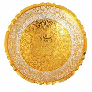 Bol avec cuillère en relief plaqué or et argent Fruits secs Dessert Bol de service Pendaison de crémaillère Noël Retour Articles cadeaux - Product Image 2