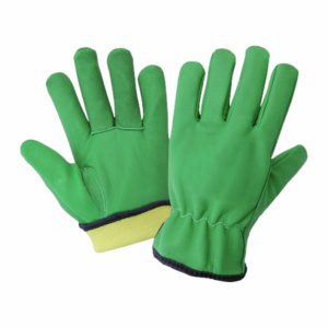 High Quality Goat Grain Leather Safety <b>Gloves</b> Heat Spark Resistant Adjustable Wristlet General Purpose Heavy Duty Industrial - Product Image 3