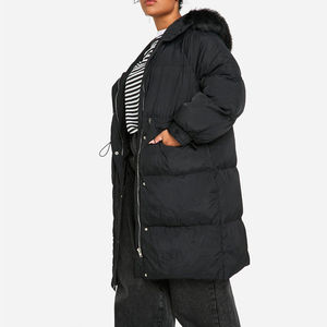 High Demanding Wholesale Quilted <b>Long</b> Puffer <b>Jacket</b> OEM Fur Collar Men Women Zipper Hooded Warm Down Coat <b>Rain</b> Coat - Product Image 3