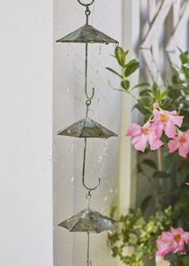 Chaîne de pluie en métal style galerie, qualité exposition, élément décoratif pour l'eau de pluie, pour affichage extérieur et embellissement de jardin - Product Image 4