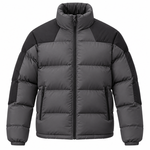 Blouson d'hiver personnalisé pour homme, col montant, design à capuche, rembourrage doux, toile imperméable, respirante, antibactérienne, anti-UV - Product Image 5