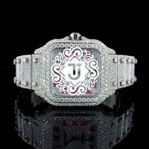 Nuevo Reloj de Lujo con Diamantes Moissanite de 41 mm, Estilo Hip Hop, para Regalos, Fiestas y Ocasiones Especiales, Disponible a un Precio Accesible desde India - Product Image 1