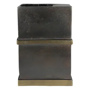 Handmade Iron Coastal Design Tabletop <b>Vase</b> 6.5x10.25 Inches Planter Decor - Product Image 4