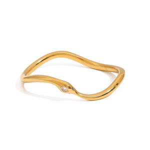 Brazalete de Serpiente de Acero Inoxidable Chapado en Oro de 18K, Diseño Irregular, Fabricante OEM - Product Image 5