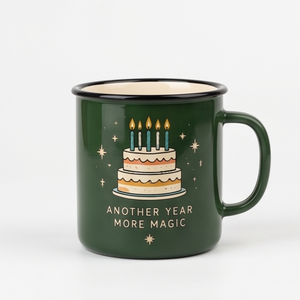 Professional Supplier Custom Design Iron Enamel Camp Mug Portable Travel Coffee Cup Featuring Another Year More Magic Graphic - Product Image 2