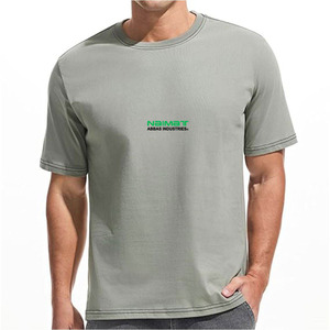Camiseta de Algodón de Manga Corta para Hombre, Corte Regular, Cuello Redondo, Diseño Casual con Letras Estampadas - Product Image 6