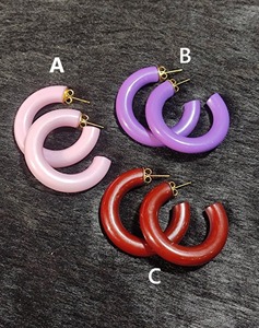 Professional Manufacturer Resin <b>Earrings</b> <b>Top</b> Tier Resin <b>Earrings</b> Solid Color Resin <b>Earrings</b> Custom Wholesale Use Item Resin - Product Image 2