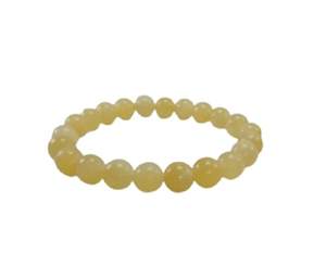 Pulsera de Piedras Redondas de Calcita Amarilla Feng Shui Hechas a Mano para Hombre y Mujer, Tamaño 8-10 mm, Joyería de Moda Energética - Product Image 6