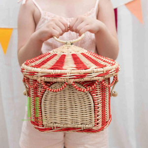 Top vente tenture murale rotin fleur panier écologique rotin panier OEM mur panier bas quantité minimale de commande du Vietnam fabrication HNH artisanat - Product Image 3