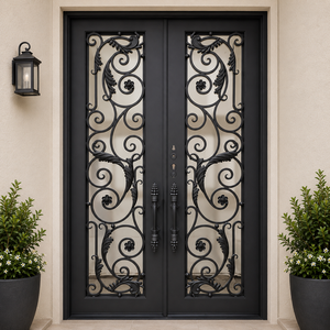 Portes d'entrée en fer forgé sur mesure pour maisons, avec des designs élégants, une durabilité exceptionnelle et une sécurité renforcée pour une entrée moderne - Product Image 4