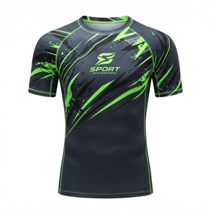 Camiseta de Compresión de Manga Corta con Sublimación Personalizada OEM para MMA, Rashguard para Jiu Jitsu, Grappling, Entrenamiento en Gimnasio - Product Image 3