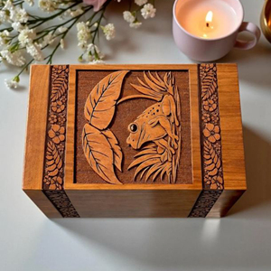 Custom Engraved Wooden Resin Urn <b>Box</b>: <b>Pet</b>/Human <b>Memorial</b> Keepsake urn <b>Memorial</b> Keepsake by AYAANS - Product Image 5