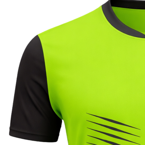 Camiseta de Fútbol Color Verde Neón y Negro, Ligera, Transpirable, que Absorbe la Humedad, Uniforme de Entrenamiento Deportivo para Equipos - Product Image 6