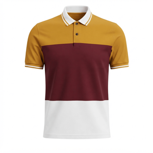 Chemises Polo Homme en Gros, Chemises Polo Homme Personnalisées, Manches Courtes, Color Block, T-Shirt Polo OEM - Product Image 1