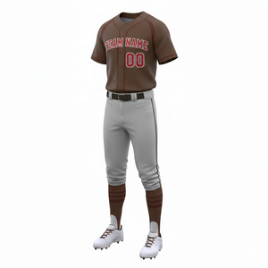 Maillot de baseball personnalisable respirant à col en V et pantalon uniforme – Vêtements de sport sublimés imprimés de haute qualité - Product Image 3