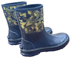Bottes de chasse camouflage pour hommes, tige en PU, doublure en mesh, semelle extérieure en caoutchouc imperméable, bout fermé, utilisation en extérieur toute saison - Product Image 2