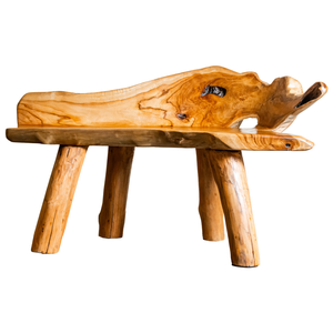 Rustic Natural Teak Root Rectangular <b>Bench</b> Handcrafted Artisan Modern Outdoor Patio Furniture for Home Villa Resort ARTERRA - Product Image 1