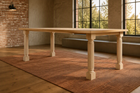Pied de table en bois massif, design traditionnel carré tourné, pour table, installation facile