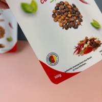 Pochette Doypack Personnalisée en Plastique Vide, Réutilisable, Imprimée par Gravure, Qualité Alimentaire, pour Emballage d'Assaisonnements, Épices, Piment, Curcuma, Poudre de Curry