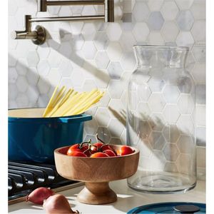 Bol décoratif en bois de manguier fait main, bol à fruits rond en bois pour comptoir de cuisine, centre de table moderne - Product Image 2