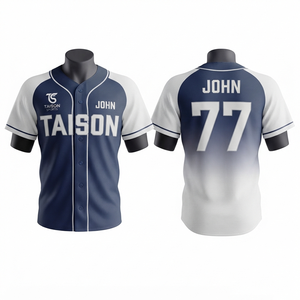 Custom Women Softball Jersey 180 GSM Moisture Wicking Polyester Knit Navy <b>White</b> Raglan Panel Sublimation Embroidery Print - Product Image 1