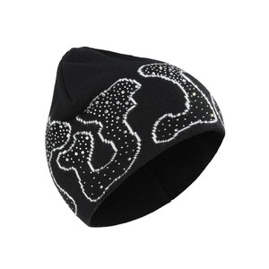 Radiant Rhinestone Embellished Thick Knit Beanie <b>Hat</b> Glitter Sparkle Crystal Studded <b>Warm</b> Beanie <b>Hat</b> - Product Image 3