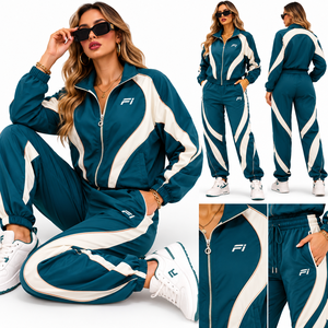 <b>men's</b> jackets Hot Selling Unisex Oversized Gym Wearcolor Block nylon Tracksuit Custom logo Printing <b>Men</b> Wide Leg Baggy Pants - Product Image 5