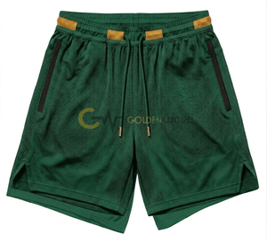Quick Dry Stretch Anti-Bacterial Eco-Friendly Windproof Polyester Compression Mesh Liner Running Gym Sport Unisex Workout <b>Shorts</b> - Product Image 2