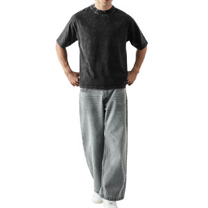 T-shirt Homme Noir Vintage Oversize 100% Coton Effet Délavé à l'Acide, Impression Numérique Graphique - Subculture Religieuse Sombre - Product Image 1