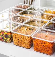 Conteneur de présentation alimentaire en acrylique de premier choix, hermétique, pour épices, fruits secs, noix, distributeur, bocal, boîtes à bonbons