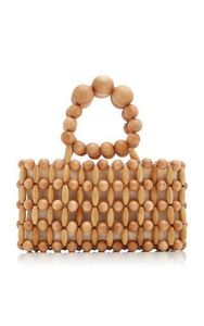 Handmade Wooden Bead Bag Women Vintage Boho <b>Summer</b> Beach Tote Natural Eco Friendly <b>Handbag</b> Handwoven Purse Craftera Exports - Product Image 4