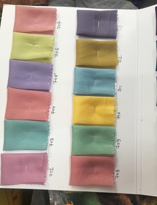 Tissu en polyester uni Simar Georgette léger 60 GSM tissé en stock pour vêtements, robes, saris, matériel pour femmes, filles et artisanat - Product Image 2