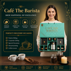 Luxury Coffee Set Boxed Printing Custom Logo Espresso Cups Noble Nectar Cafe 6+<b>1</b> <b>Gift</b> Set Tea Snack Serving <b>for</b> Festive Gifting - Product Image 4
