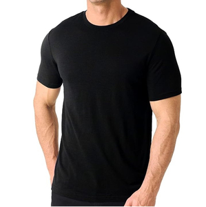 T-shirts imprimés surdimensionnés pour hommes, personnalisés, noirs, 200 GSM, best-sellers, vente en gros - Product Image 1