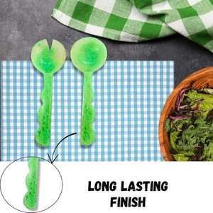 ชุดช้อนเรซิ่นทำมือ เป็นมิตรกับสิ่งแวดล้อม สำหรับเสิร์ฟสลัด จากอินเดีย เหมาะสำหรับใช้ในครัวและร้านอาหาร - Product Image 3