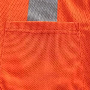 Camiseta de Seguridad Reflectante de Alta Visibilidad con Logotipo Personalizado para Hombre, ANSI Clase 1, Impermeable, Manga Corta, Tela de Algodón/Poliéster/Seda - Product Image 4