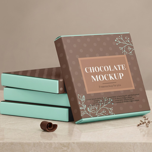 Boîte cadeau de luxe en chocolat magnétique avec fenêtre transparente |   Emballage artisanal de qualité supérieure pour cadeaux de desserts festifs dorés - Product Image 1