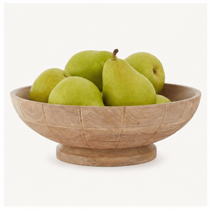 Modern Natural <b>Mango</b> <b>Wood</b> Footed <b>Bowl</b> Round Decorative Pedestal Serving <b>Bowl</b> for Fruit Salad and Snacks Premium Kitchenware <b>Bowl</b> - Product Image 6