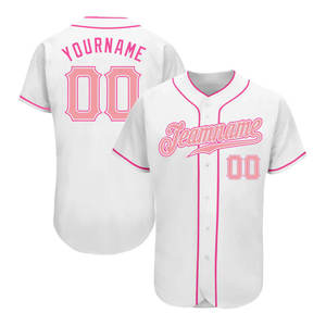 Maillot de baseball personnalisé pour équipe, 100 % coton, imprimé DTF, chemise boutonnée, logo OEM, uniforme sportif en gros, maillots de baseball - Product Image 1