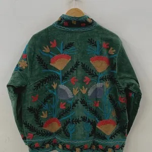 Trending Velvet Suzani Embroidered Jacket Handmade Boho Chic Ethnic <b>Coat</b> Vintage Style Outerwear - Product Image 2
