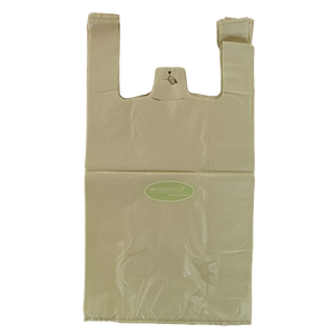 Bolsa compostable de plástico HDPE biodegradable para compras, camiseta para supermercados, superficie de impresión de huecograbado para exportación y uso a granel - Product Image 4